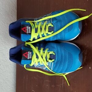 EUC. Reebok Crossfit, Mens Size 7.5 Neon Athletic Running Training Sneakers
